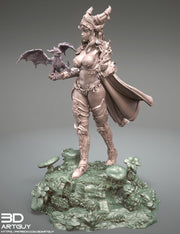 Tiefling Pinup Female Dragon Familiar Sorcerer Warlock PC or NPC | 28mm, 32mm, 50mm,75mm,100mm | Dungeons and Dragons | Pathfinder |3DArtGuy - Only-Games