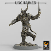 Fighter Sword, Light Soldier, Oathbreaker Paladin,  Unpainted Miniature| 28mm, 32mm,54mm,75mm,100mm Scales |Dungeons and Dragons Pathfinder - Only-Games