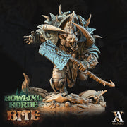 Gnoll Barbarian Brute w/ Axe  | Resin Miniature | Dungeons and Dragons | 28mm,32mm, 54mm,75mm Scales |Pathfinder hyena | D&D 5e| Archvillain - Only-Games