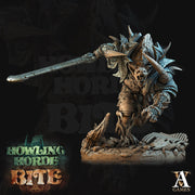 Gnoll Barbarian Brute w/Sword | Resin Miniature | Dungeons and Dragons | 28mm,32mm, 54mm,75mm Scales |Pathfinder hyena | D&D 5e| Archvillain - Only-Games