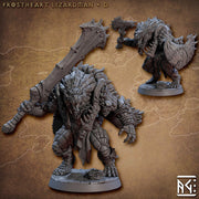Lizardfolk, Lizardman, Fighter, Range, Paladin PC NPC  | 28mm,32mm,54mm,75mm Scale Resin Miniature | Dungeons and Dragons |Artisan Guild - Only-Games