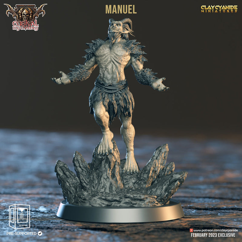 Satyr Barbarian, Tiefling Barbarian Gaueko | 28mm, 32mm,54mm,75mm, 100mm Scales | Resin Miniature | Dungeons and Dragons | Pathfinder | - Only-Games