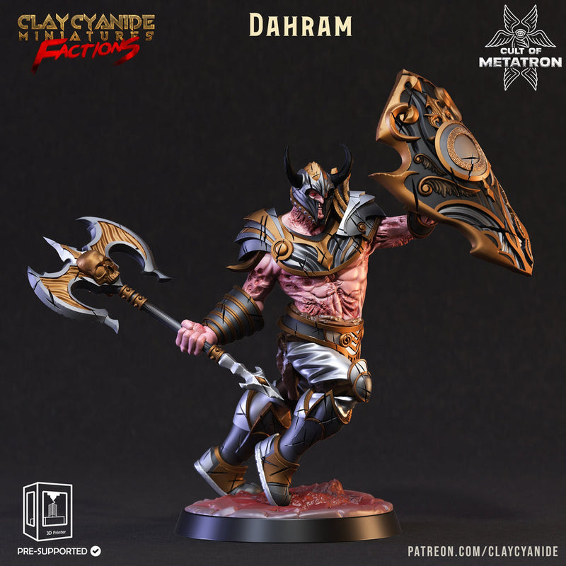 Tiefling Oathbreaker Paladin Chaos Knight | 28mm, 32mm,54mm, 75mm, 100mm Scales | Dungeons and Dragons |Pathfinder | Clay Cyanide Miniatures - Only-Games