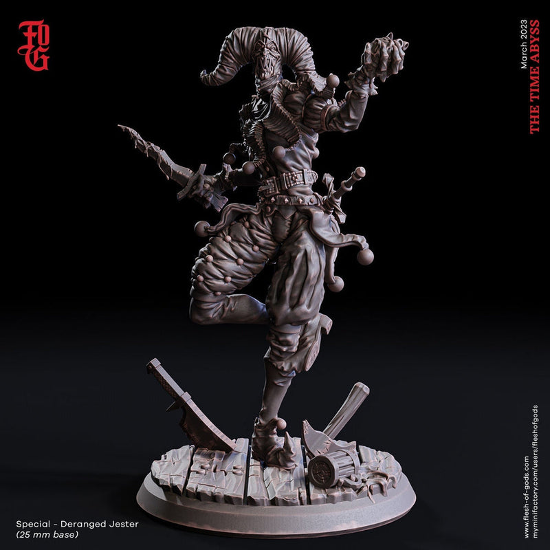 Deranged Jester Rogue Thief Assassin Bard | 5 Sizes /Scale Resin Miniature | Dungeons and Dragons - Only-Games