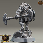 Leonin LionFolk Fighter Barbarian | 28mm, 32mm, 54mm, 75mm Scales,100mm Tall | Dungeons and Dragons D&D 5e | Pathfinder| Daybreak Miniatures - Only-Games