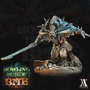 Gnoll Barbarian Brute w/Sword | Resin Miniature | Dungeons and Dragons | 28mm,32mm, 54mm,75mm Scales |Pathfinder hyena | D&D 5e| Archvillain - Only-Games