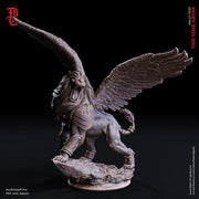 Androsphinx, Winged Lion | 28mm,32mm, 54mm, 75mm scale | D&D 5e Miniature | Dungeons and Dragons Monster Miniature | Flesh of Gods| - Only-Games