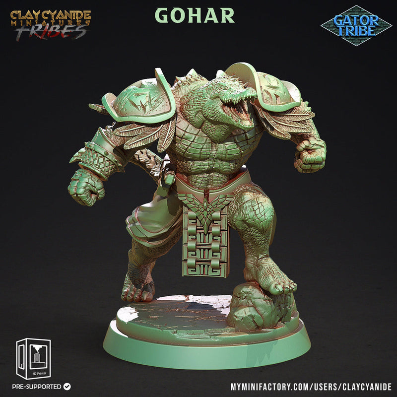Crocodilian Brawler, Lizardfolk Lizardman mini | 28mm, 32mm, 75mm,100mm Scale Resin Miniature | Dungeons and Dragons Miniatures| Pathfinder - Only-Games