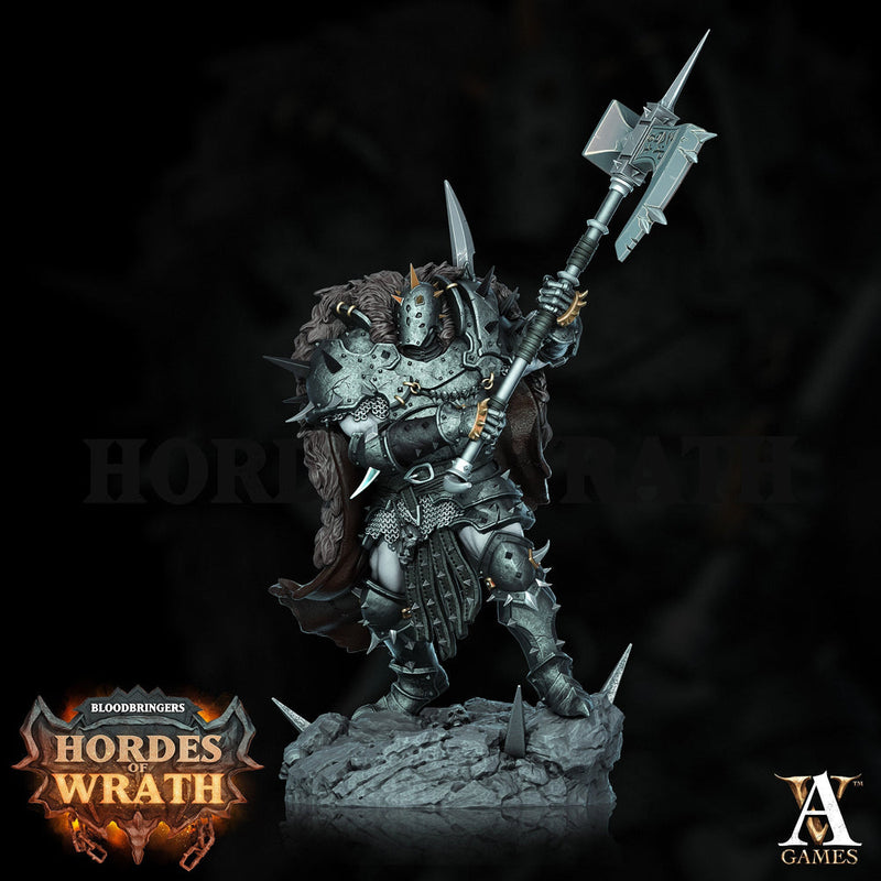 Human Chaos Fighter Oathbreaker Paladin, Unpainted Miniature | 28mm, 32mm,54mm,75mm,100mm Scales | Dungeons and Dragons | Archvillain Games - Only-Games