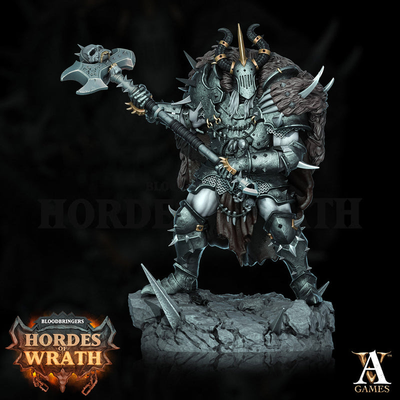Human Chaos Fighter Oathbreaker Paladin, Unpainted Miniature | 28mm, 32mm,54mm,75mm,100mm Scales | Dungeons and Dragons | Archvillain Games - Only-Games