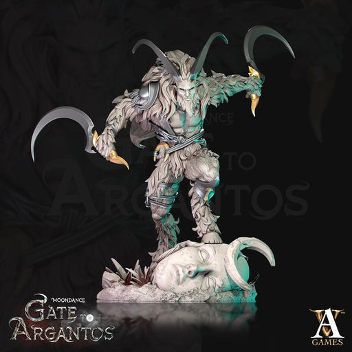 Satyr Warrior Hunter, Goat-Man PC NPC Fey Miniature | 28mm, 32mm, 75mm Scales | Dungeons and Dragons | Pathfinder | Archvillain Games - Only-Games