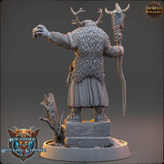 Human Druid, Cleric PC NPC Unpainted  | 28mm, 32mm, 54mm, 75mm Scales 100mm Tall | Dungeons and Dragons | Pathfinder | Daybreak Miniatures - Only-Games