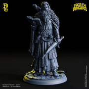 Human Wizard, Eldritch Knight | 28mm, 32mm,54mm, 75mm, 100mm Scale Resin Mini | Undead Dungeons and Dragons 5e Miniatures| Flesh of Gods - Only-Games