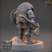 Viking Human Ranger Fighter PC NPC | 28mm, 32mm, 54mm, 75mm Scales 100mm Tall | Dungeons and Dragons | Pathfinder | Daybreak Miniatures - Only-Games