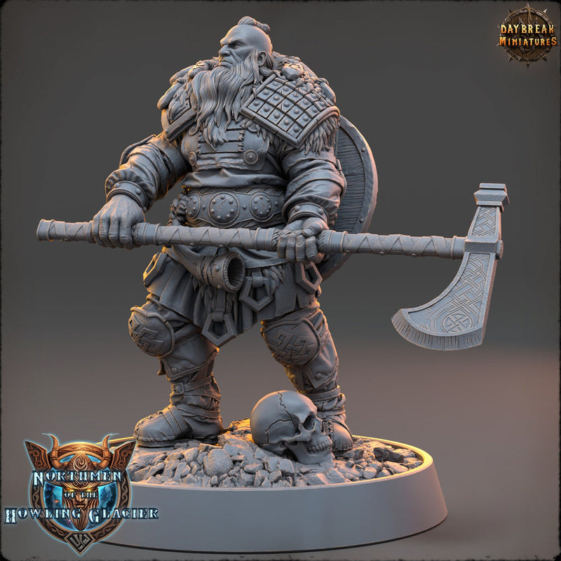 Viking Human Ranger Fighter PC NPC | 28mm, 32mm, 54mm, 75mm Scales 100mm Tall | Dungeons and Dragons | Pathfinder | Daybreak Miniatures - Only-Games