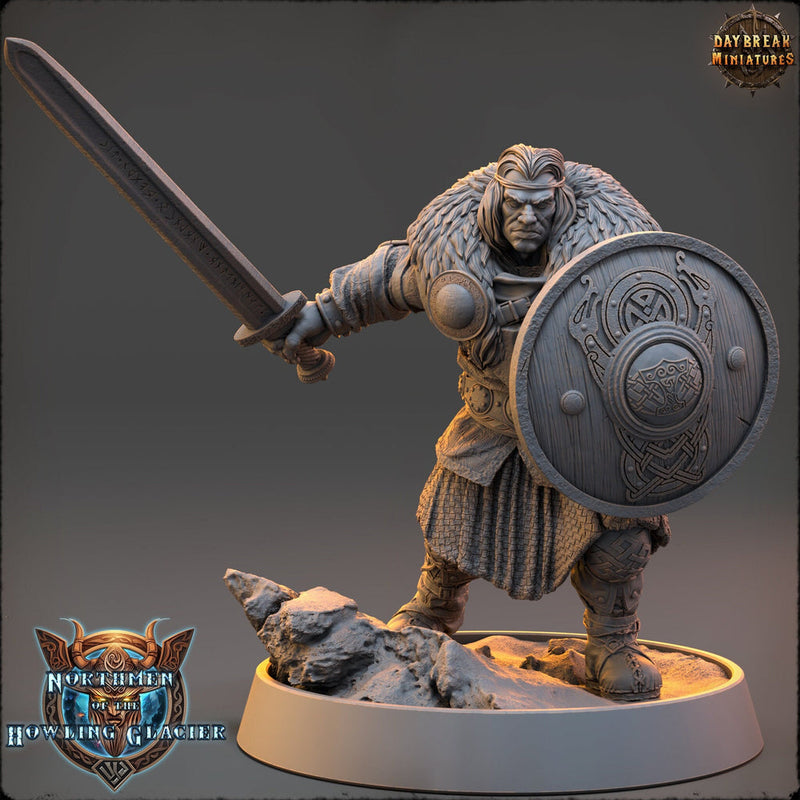 Viking Human Ranger Fighter PC NPC | 28mm, 32mm, 54mm, 75mm Scales 100mm Tall | Dungeons and Dragons | Pathfinder | Daybreak Miniatures - Only-Games