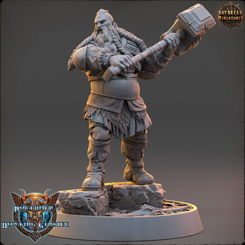 Viking Human Ranger Fighter PC NPC | 28mm, 32mm, 54mm, 75mm Scales 100mm Tall | Dungeons and Dragons | Pathfinder | Daybreak Miniatures - Only-Games