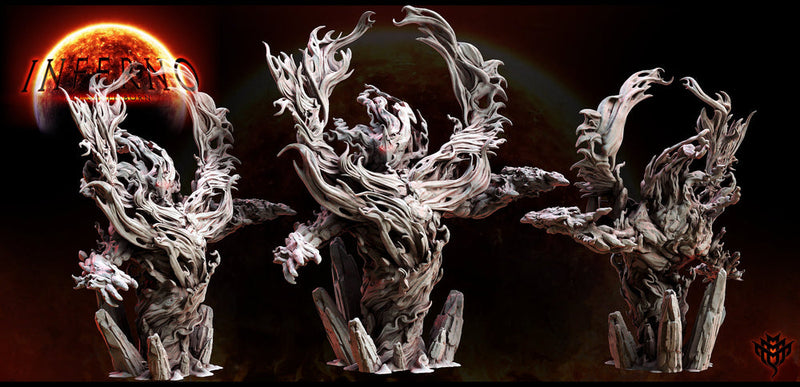 Greater Fire Elementa| Dungeons and Dragons Miniature  Available: 28mm, 32mm 75mm Scale |- Minis - D&D 5e Desert | Mini Monster Mayhem - Only-Games