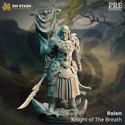 High Elf Lord Paladin Fighter, Moon Elf,  Eladrin Miniature | 28mm, 32mm,54mm,75mm, 100mm Scales | Dungeons and Dragons Pathfinder |DM Stash - Only-Games