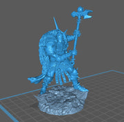 Human Chaos Fighter Oathbreaker Paladin, Unpainted Miniature | 28mm, 32mm,54mm,75mm,100mm Scales | Dungeons and Dragons | Archvillain Games - Only-Games