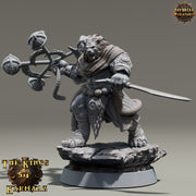 Leonin LionFolk Fighter Barbarian | 28mm, 32mm, 54mm, 75mm Scales,100mm Tall | Dungeons and Dragons D&D 5e | Pathfinder| Daybreak Miniatures - Only-Games
