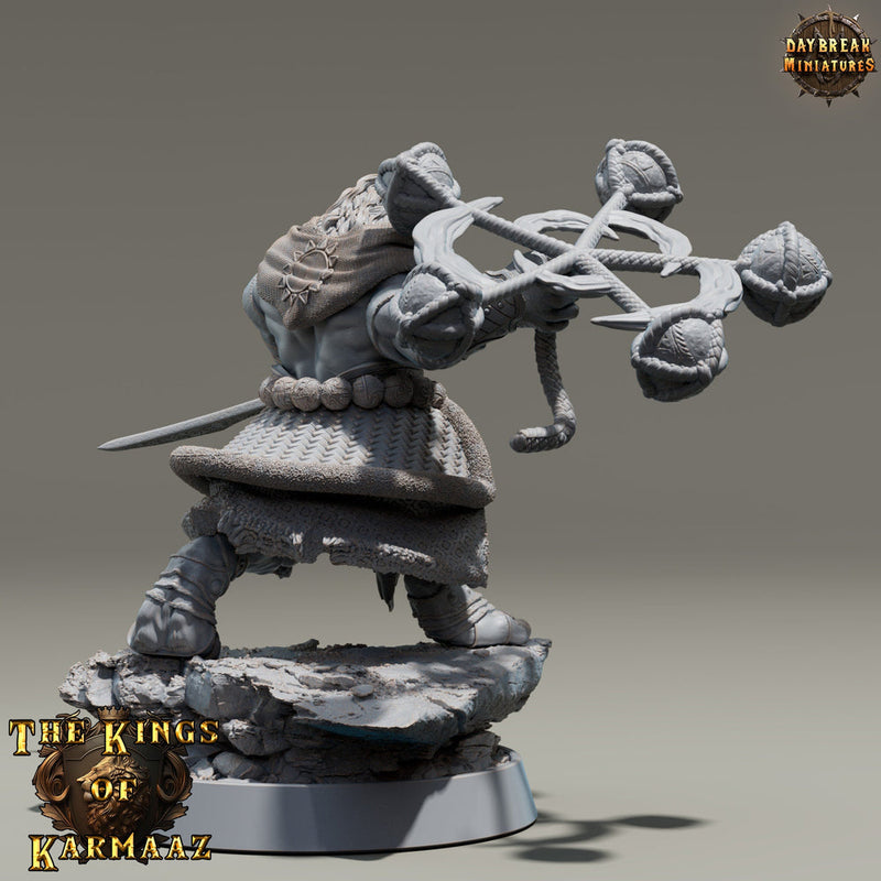 Leonin LionFolk Fighter Barbarian | 28mm, 32mm, 54mm, 75mm Scales,100mm Tall | Dungeons and Dragons D&D 5e | Pathfinder| Daybreak Miniatures - Only-Games