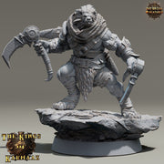 Leonin LionFolk Fighter Barbarian | 28mm, 32mm, 54mm, 75mm Scales,100mm Tall | Dungeons and Dragons D&D 5e | Pathfinder| Daybreak Miniatures - Only-Games