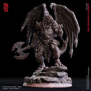 Dragonborn Paladin 2handed Axe model | 28mm, 32mm, 54mm,75mm,100mm Scale Resin Miniature Dungeons and Dragons D&D Pathfinder | Flesh of Gods - Only-Games