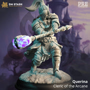 Elf Female Cleric Paladin with Mace Miniature | 28mm, 32mm,54mm,75mm, 100mm Scales | Dungeons and Dragons Pathfinder | DM Stash - Only-Games