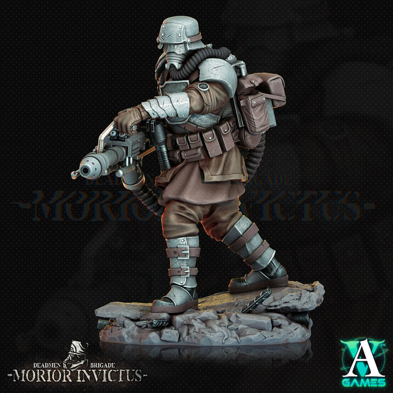 Sci-Fi Miniature Army Veterans |  28mm,32mm Scales | 54mm, 75mm TALL | Resin Mini | Morior Shocktrooper TPG | Archvillain Games - Only-Games