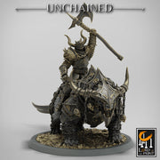 Chaos Knight on Armored Muscular Beast Great Axe , Oathbreaker Paladin |  Dungeons and Dragons 5e  | 28mm,32mm,54mm,75mm Scale | Pathfinder - Only-Games
