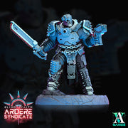 Arderite Heavy Infantry, Blind Faith, Ardere Syndicate | Sci-Fi Miniature 28mm,32mm Scales | 54mm, 75mm TALL | Resin Mini |Archvillain Games - Only-Games