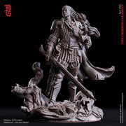 Female Elf Fighter Battle Master, Ranger Paladin PC NPC | 28mm, 32mm,54mm, 75mm,100mm Scale Resin Mini | Dungeons and Dragons| Flesh of Gods - Only-Games