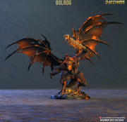Bolrog Demon Devil Lord Pit Fiend | 220mm Tall top of wings | 3d printed | Dungeons and Dragons | Clay Cyanide - Only-Games