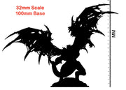 Bolrog Demon Devil Lord Pit Fiend | 220mm Tall top of wings | 3d printed | Dungeons and Dragons | Clay Cyanide - Only-Games