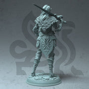 Female High Elf Paladin Fighter Spell blade, Moon Elf,  Eladrin Miniature | 28mm, 32mm,54mm,75mm, 100mm Scales | Dungeons and Dragons  5E - Only-Games