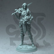 Female High Elf Paladin Fighter Spell blade, Moon Elf,  Eladrin Miniature | 28mm, 32mm,54mm,75mm, 100mm Scales | Dungeons and Dragons  5E - Only-Games