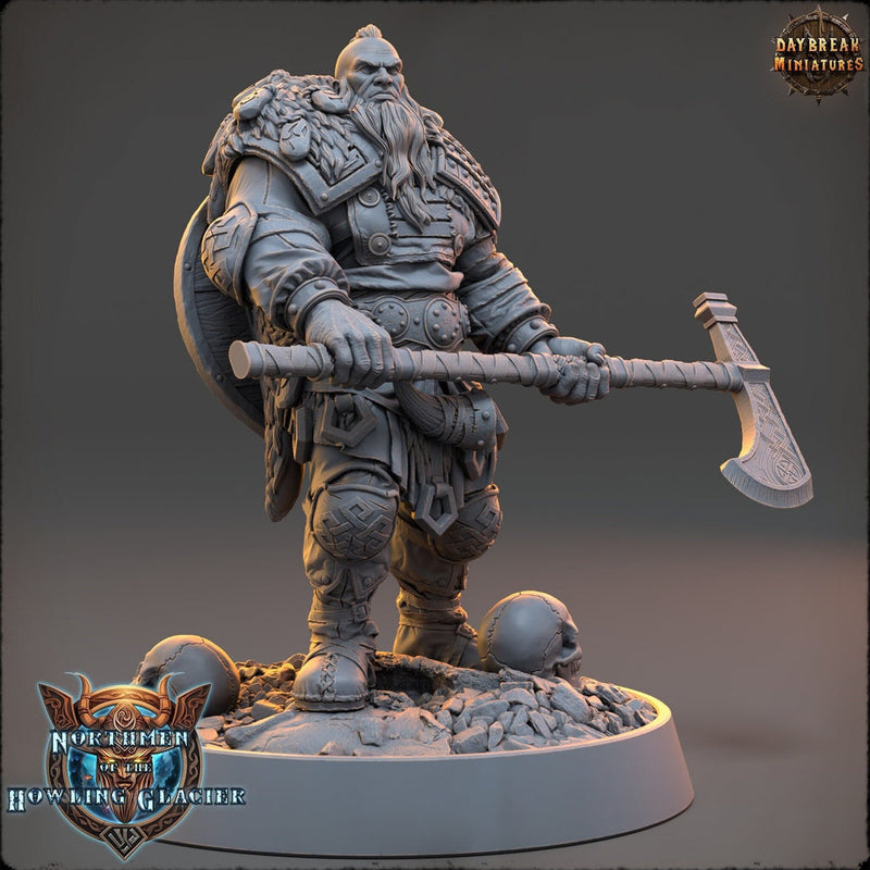 Viking Human Ranger Fighter PC NPC | 28mm, 32mm, 54mm, 75mm Scales 100mm Tall | Dungeons and Dragons | Pathfinder | Daybreak Miniatures - Only-Games