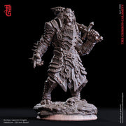 Leonin LionFolk Fighter in Armor | 28mm, 32mm, 54mm, 75mm Scales,100mm Tall | Dungeons and Dragons D&D 5e | Pathfinder| Daybreak Miniatures - Only-Games