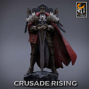 Human Templar Paladin King Knight Unpainted | 28mm, 32mm Scales | 54mm & 75mm | Dungeons and Dragons | Pathfinder | OLAF| Lord Of the Print - Only-Games