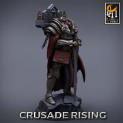 Human Templar Paladin King Knight Unpainted | 28mm, 32mm Scales | 54mm & 75mm | Dungeons and Dragons | Pathfinder | OLAF| Lord Of the Print - Only-Games