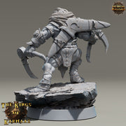 Leonin LionFolk Fighter Barbarian | 28mm, 32mm, 54mm, 75mm Scales,100mm Tall | Dungeons and Dragons D&D 5e | Pathfinder| Daybreak Miniatures - Only-Games