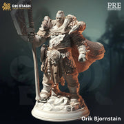 Human Barbarian Fighter  Miniature | 28mm,32mm,54mm,75mm,100mm Scales | Dungeons and Dragons Pathfinder | DM Stash - Only-Games
