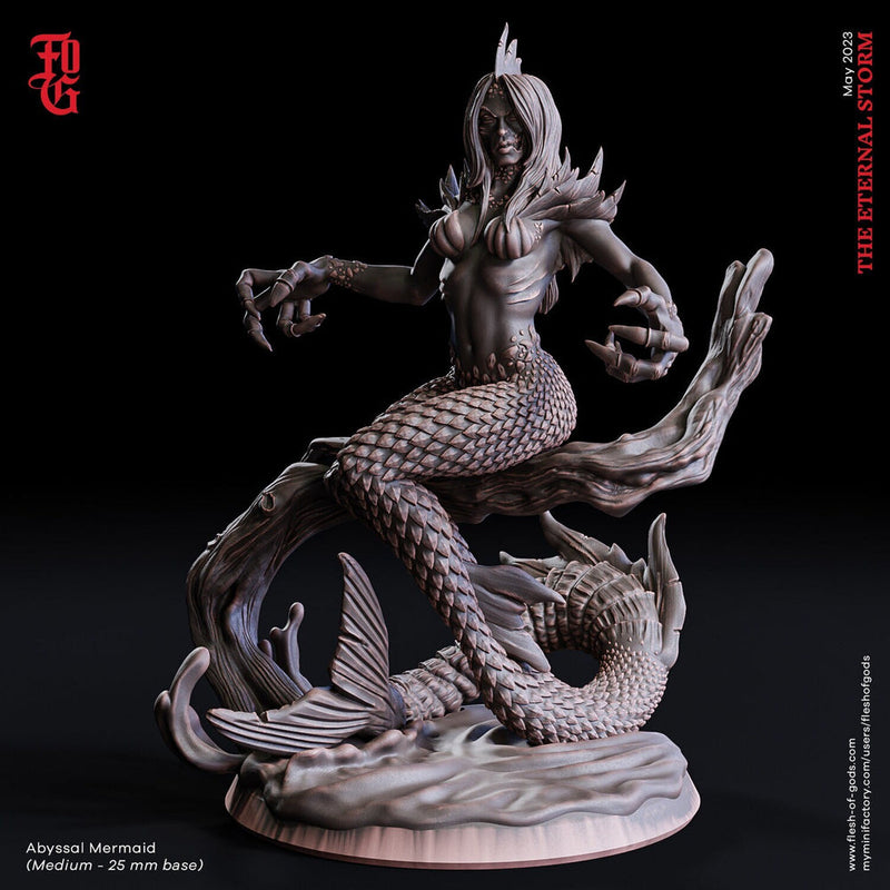 Siren Witch, Sea Hag | 28mm, 32mm,54mm,75mm,100mm Scales | Monster Mini Minis -D&D 5e Pathfinder Figurine | Flesh of Gods - Only-Games
