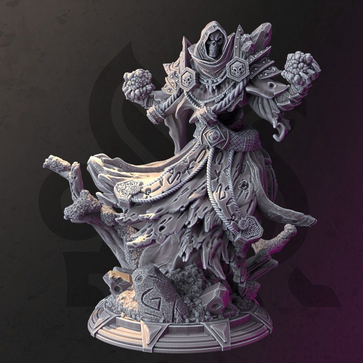 Wraith Incorporeal Undead Lich Monster Miniature | 28mm,32mm,54mm,75mm,100mm Scales | Dungeons and Dragons Pathfinder | DM Stash - Only-Games