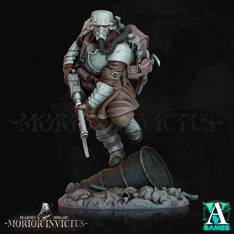 Sci-Fi Miniature Army Veterans |  28mm,32mm Scales | 54mm, 75mm TALL | Resin Mini | Morior Shocktrooper TPG | Archvillain Games - Only-Games