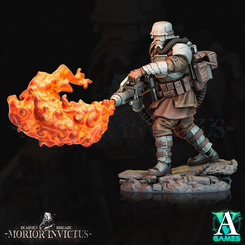 Sci-Fi Miniature Army Veterans |  28mm,32mm Scales | 54mm, 75mm TALL | Resin Mini | Morior Shocktrooper TPG | Archvillain Games - Only-Games