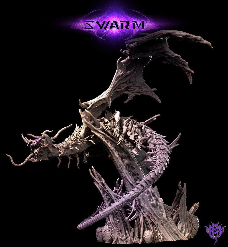 Insectoid Centipede Dragon Sci-Fi miniature | 190mm High, 125mm Base or 90mm Base size | Custom sizes available | Dungeons and Dragons 5e - Only-Games