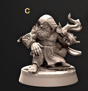 Dwarf Wizard, Sorcerer, Warlock Miniatures | Dungeons and Dragons | 28mm,32mm,54mm,75mm, 100mm Scale | Pathfinder - Only-Games