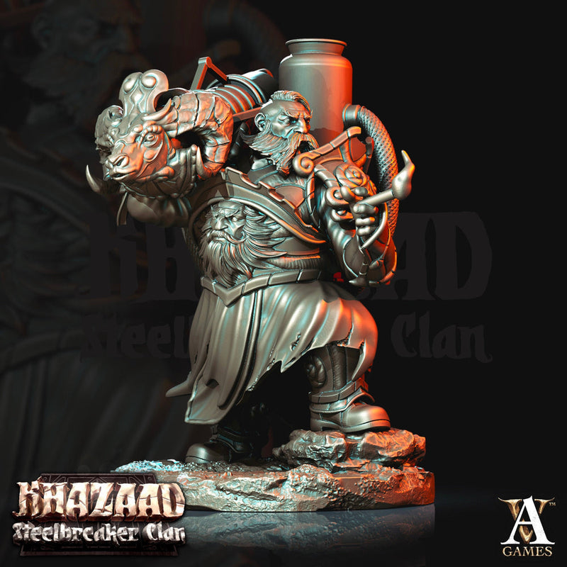 Dwarf Artillerist Artificer Resin Miniatures | Dungeons and Dragons | 28mm, 32mm, 75mm | Pathfinder | Figure for Painting - Only-Games